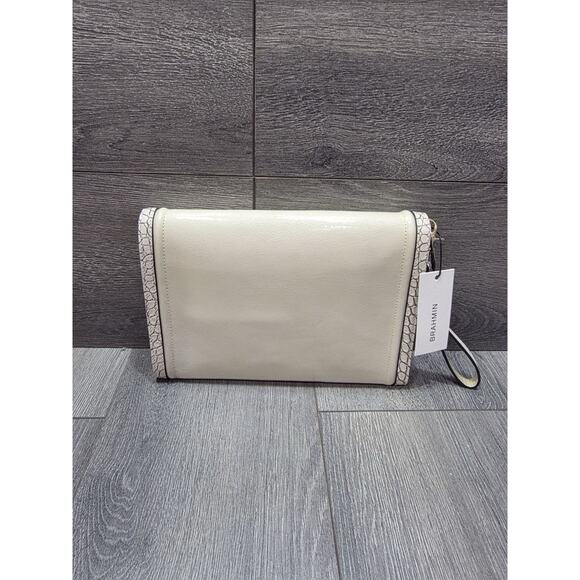 Brahmin Ruth Ivory Benett wristlet Large Leather B000506 - Picture 5 of 8